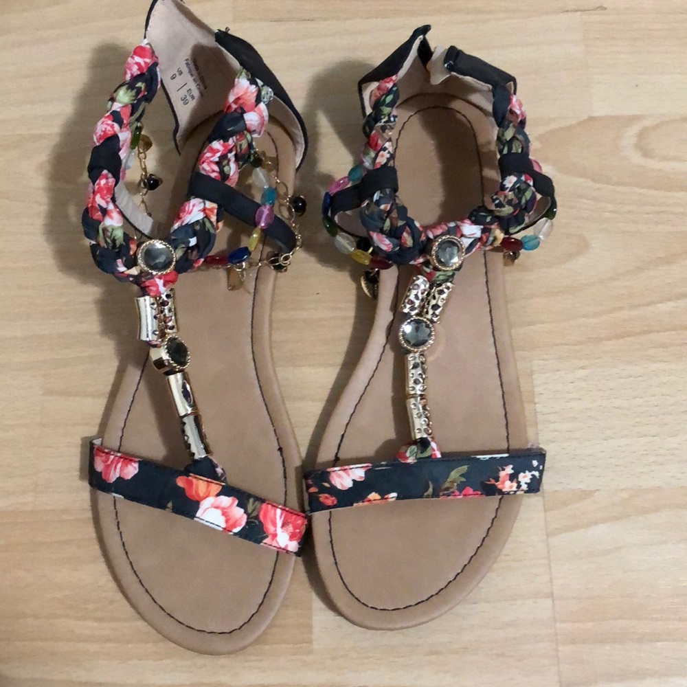Jewelled Sandles. Only worn once.